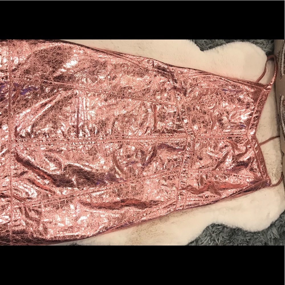 For Love & Lemons Luna Metallic Pink NWT 💗size M - Picture 9 of 16